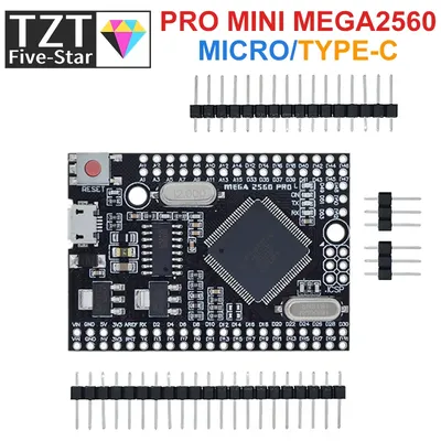 TZT MEGA 2560 PRO Embed CH340G/ATMEGA2560-16AU Chip with Male Pinheaders Compatible for Arduino