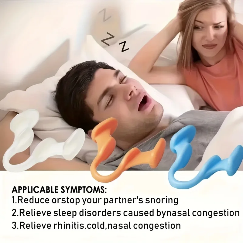 2-10pcs Silicone Sleep Aid Nose Expanders Enhances Oxygen Flow Improves Sleep Quality & Snoring Relief Nasal Clips Devices