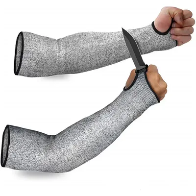 1pc Reusable Level 5 HPPE Cut Resistant Anti-Puncture Work Protection Fingerless Arm Sleeve Cover