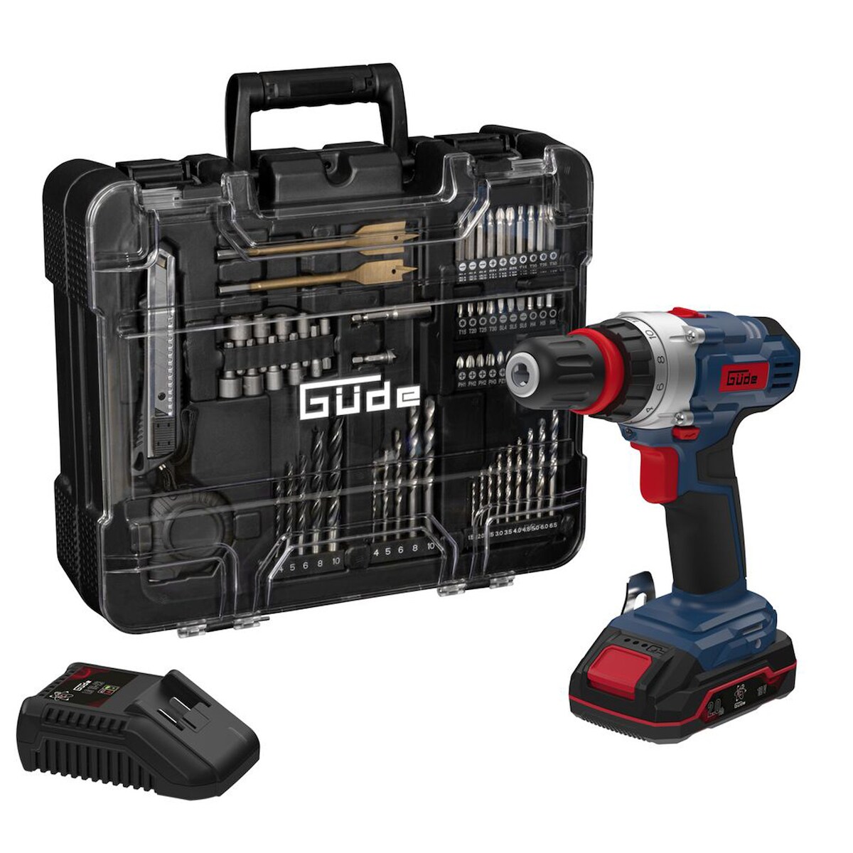 Gude Güde Akku Bohrschrauber BS 18 - Set 126tlg. 58701 Image