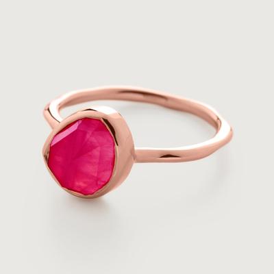 Rose Gold Siren Gemstone Ring Pink Quartz