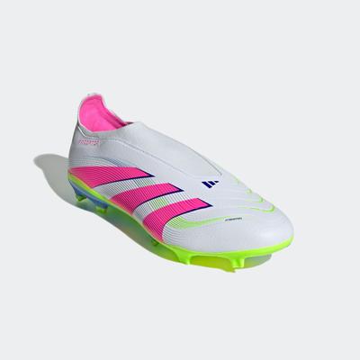 Fußballschuh ADIDAS PERFORMANCE "PREDATOR LEAGUE LACELESS FG/MG", Gr. 45, cloud weiß, lucid pink, lucid lemon, Synthetik, sportlich, Schuhe Image