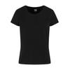 T-Shirt URBAN CLASSICS "Urban Classics Ladies Sorona Regular Tee", Herren, Gr. XS, schwarz, 70% Baumwolle, 30% Polyester (Sorona), unifarben, casual, normal, Rundhals, Kurzarm, Shirts