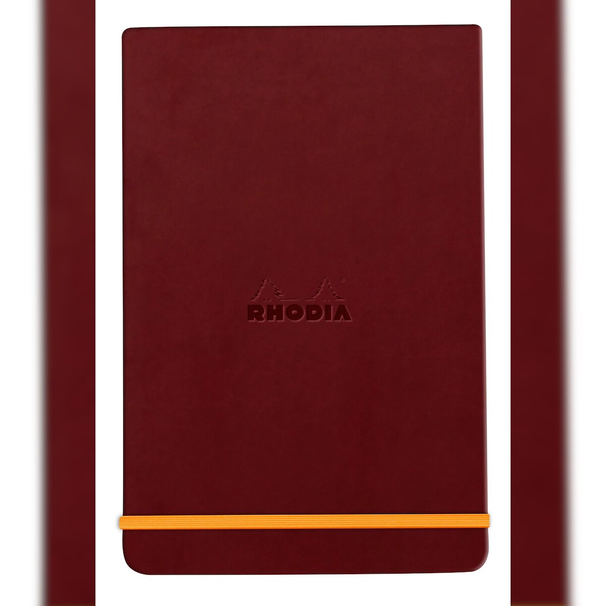 Rhodiarama Webnotepad 9x14 cm, mit festem Einband, 96 Blatt liniert, mikroperforiert, Papier 90g, mit Gummizugverschluss - Weinrot 194349C Image