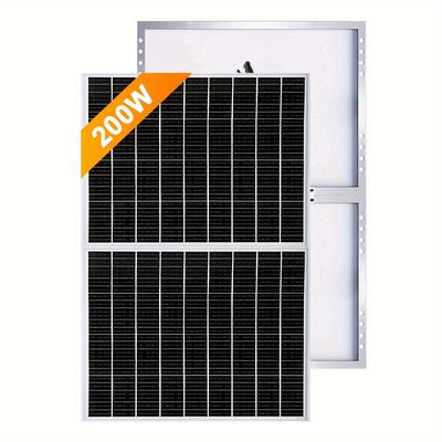 TEMU 1pc 200w Solar Photovoltaic Panel Solar Panel, Used For Rv Boat Trailer Off-grid , For Rv, Boat, Camper, Trailer, Battery Charging Image