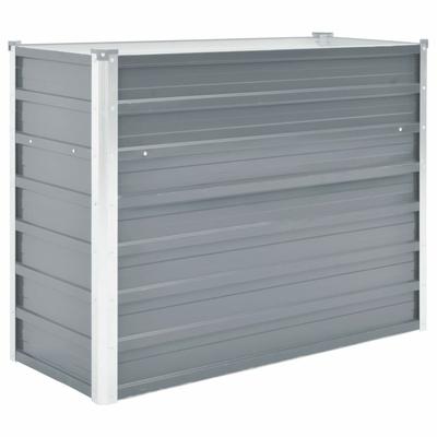 TEMU Garden Raised Bed Galvanised Steel 100x40x77 Cm Grey Planter Box Outdoor, Standing Growing Bed Raised Bed For Gardening, Vegetables, Flower, Backyard Image