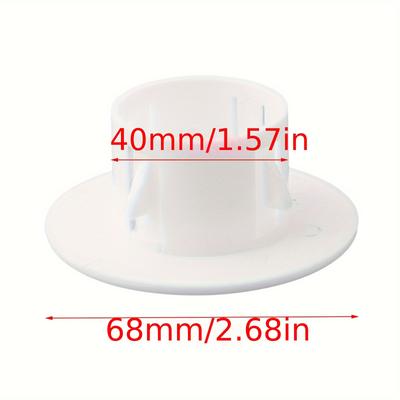 TEMU 1pc 40mm Decorative Cover For Air Conditioning Vents, Wall Hole Accessories - Durable Plastic, , White Image
