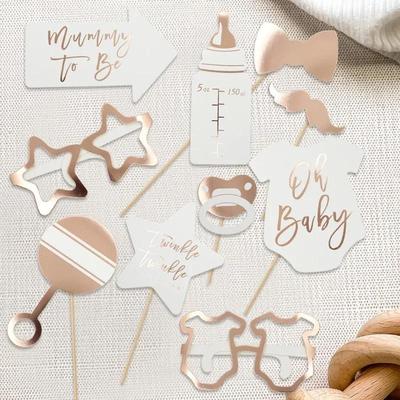 TEMU Set, Photo Booth Props To Shower Decoration For Welcome Gender Reveal Birthday Supplies Image