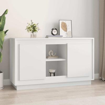 TEMU 1pc Gecheer Wooden Sideboard Buffet Cabinet With Storage Shelves And Cabinet Doors For Dining Room, Living Room, Home Office - 102x35x60 Cm Image