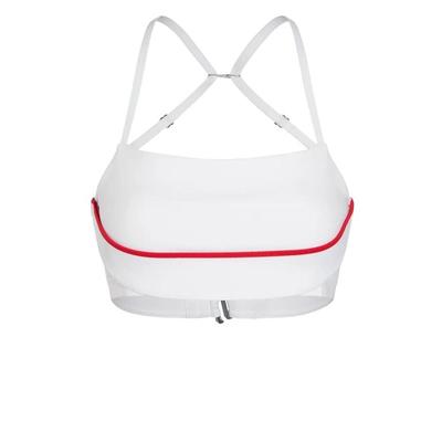 Signature Swoosh Spaghetti Strap Sports Bra - White - Jacquemus Tops