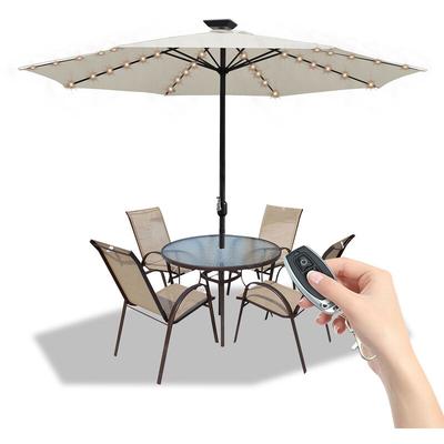 Swanew - Sonnenschirm mit led 350 cm mit uv Schutz 30+ Kurbel Knickbar Alu Balkon Terrasse Garten Image