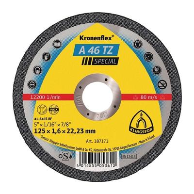 Klingspor - 187170 Trennscheibe a 46 tz Special D115x1,6mm gerade inox Bohrung 22, Image