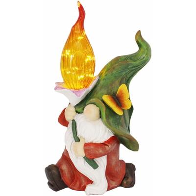 Gartenstatue für draußen, Kobold-Dekoration für den Garten im Freien, Solar-Gartenleuchte, Image