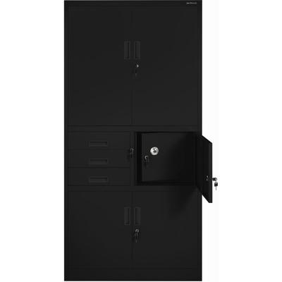 Jan Nowak - Büroschrank C018S ii Aktenschrank Tresor Schubladen Geheimfach Metall 185 cm x 90 cm x Image