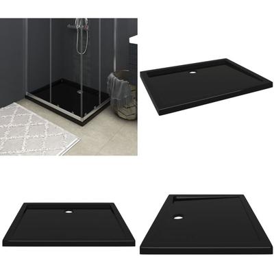 Duschtasse abs Rechteckig Schwarz 80x100 cm - Duschwanne - Duschwannen - Home & Living - Schwarz Image