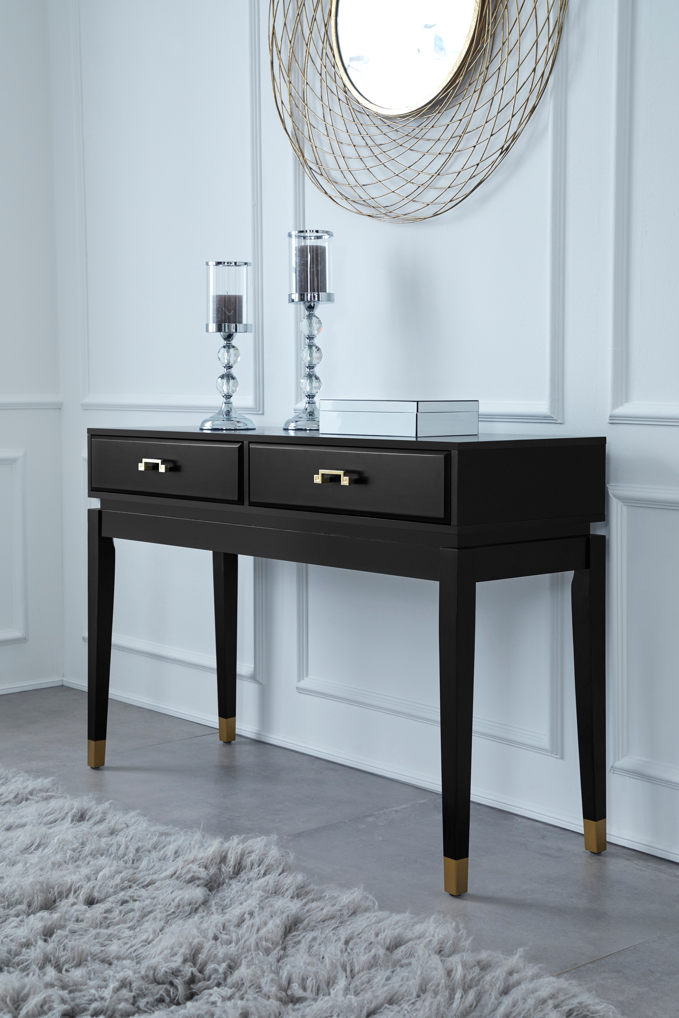 Konsolentisch "Borig, TOPSELLER, OTTOs Choice", schwarz, B:118cm H:78cm T:40cm, GUIDO MARIA KRETSCHMER HOME & LIVING, Tische, Konsolentisch