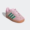 Sneaker ADIDAS ORIGINALS "GAZELLE COMFORT CLOSURE ELASTIC LACES KIDS", Kinder, Gr. 24, clear pink, court grün, bliss pink, Leder, sportlich, Schuhe, für Kinder
