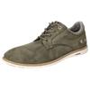 Schnürschuh MUSTANG SHOES, Herren, Gr. 41, grün (oliv), Lederimitat, Textil, casual, Schuhe, Freizeitschuh, Halbschuh, Schnürschuh mit Perforation