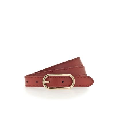 Ledergürtel TAMARIS, Damen, Gr. 100, rot, Rindsleder, unifarben, casual,feminin,modisch, Gürtel, Schmale Schließe, leicht genarbte Oberfläche, 2 cm breit Image