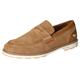 Slipper MUSTANG SHOES, Herren, Gr. 45, braun (hellbraun), Lederimitat, casual, Schuhe, Mokassin, Loafer, Sneaker mit weicher Innensohle