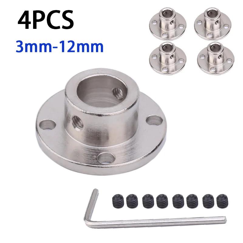 4 stücke Flansch Kupplung Motor Guide Welle Koppler Motor Stecker Power Werkzeuge Zubehör Stecker 6mm 8mm Mit Schrauben flansch Kupplung Image