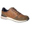 Sneaker MUSTANG SHOES, Herren, Gr. 49, braun (braun, taupe), Lederimitat, Textil, kontrastfarbene Details, casual, Schuhe, Freizeitschuh, Schnürschuh mit Außenreißverschluss