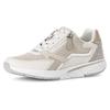 Keilsneaker GABOR ROLLINGSOFT, Damen, Gr. 35, beige (hellbeige, ivory), Veloursleder, Ziegenleder, Textil, sportlich, Schuhe Sneaker, mit OPTIFIT-Wechselfußbett, Freizeitschuh, Halbschuh, Schnürschuh