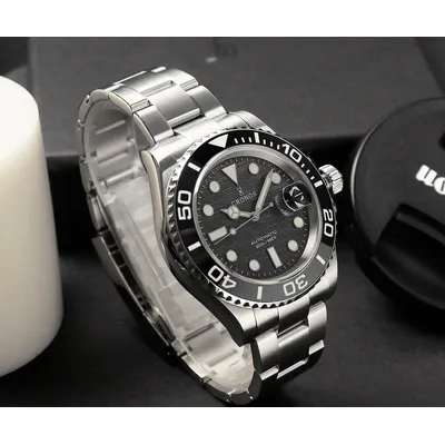 Cronos Sub Diver Men Watch Stainless Steel PT5000 Ceramic Bezel 200 meters Water Resistant Glideclasp Dial Patterm L6005M