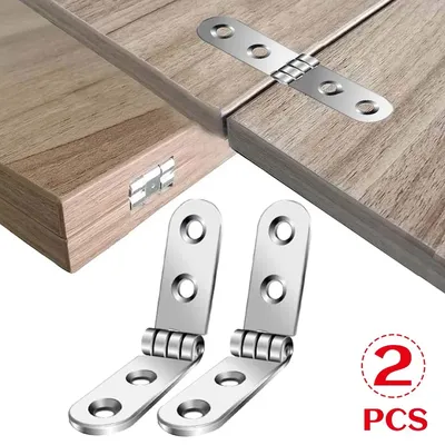 2pcs 180 Degree Foldable Hinge Flap Screw-On Hinges For Sewing Machine Cabinet Door Hinge Furniture Hardware Accessories