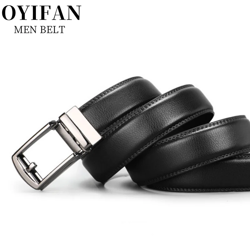 Oyifan Herren-Designer-Gürtel, Business-Casual-Gürtel, Herren-Legierung, automatische Schnalle, verstellbarer Gürtel, beste Übereinstimmung, Jeans für Herren Image
