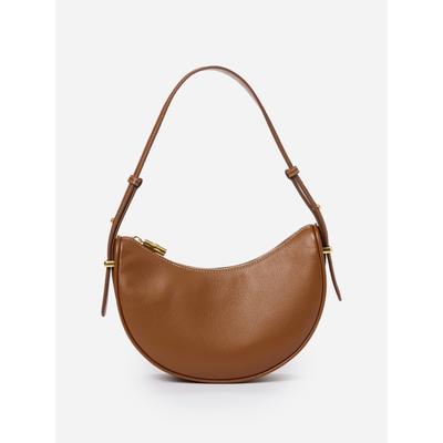 J.McLaughlin Women's Mezzaluna Leather Handbag Tobacco