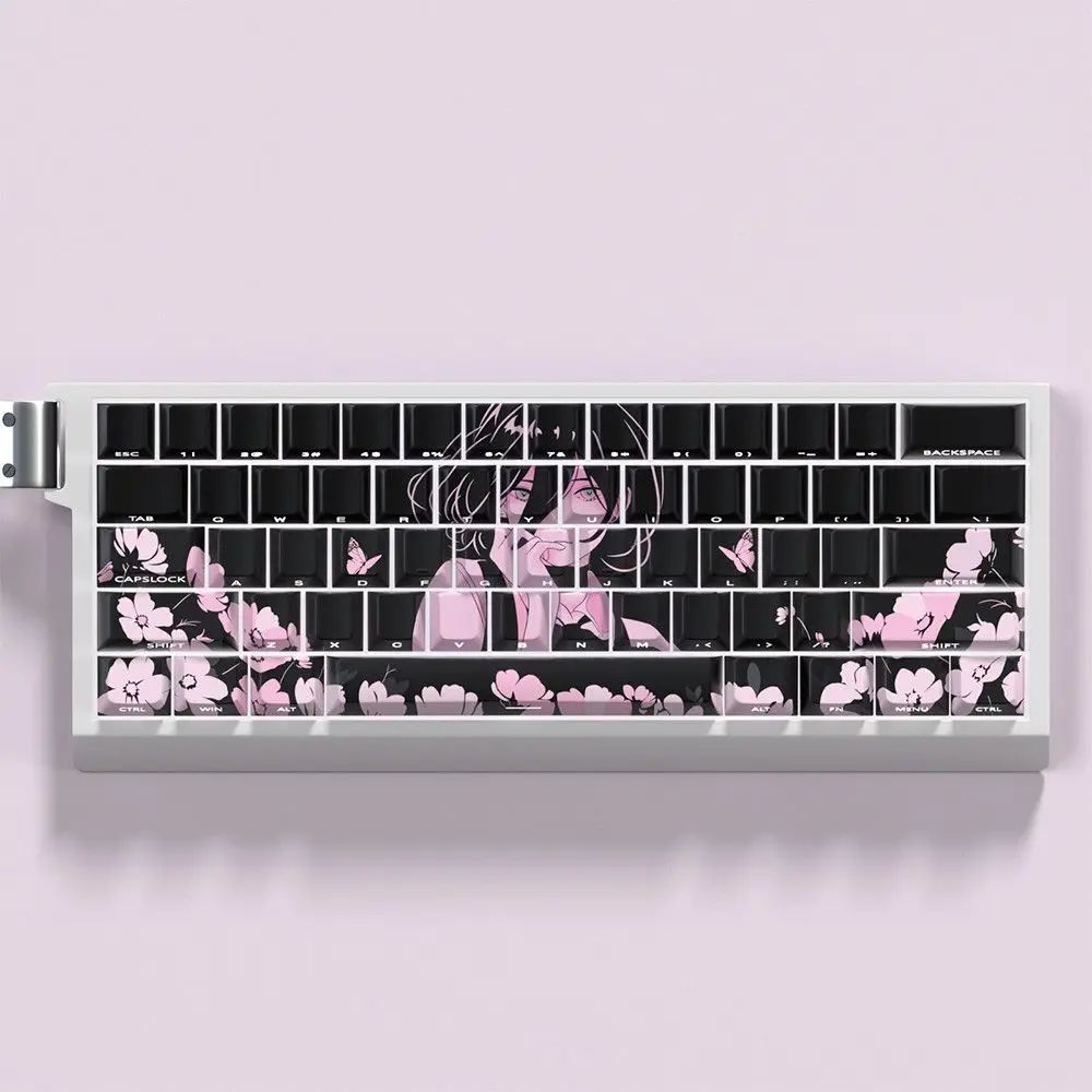 63 Kes Reze Translucent Keycaps Side Print Keycaps PBT Dye-Sub Cherry 73 Tasten für 60 65 68 mechanische Tastatur Anne Pro 2 GK61 Image