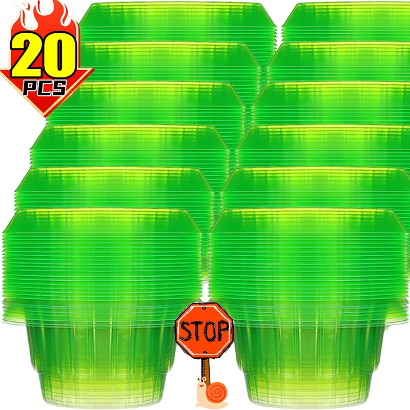 20/1 Stück Slug-Halsbänder für Schneckenpflanzen, insektensichere Schutzvorrichtungen für Pflanzen, Gemüseschutzabdeckungen, wiederverwendbare landwirtschaftliche Gartenkleidung Image