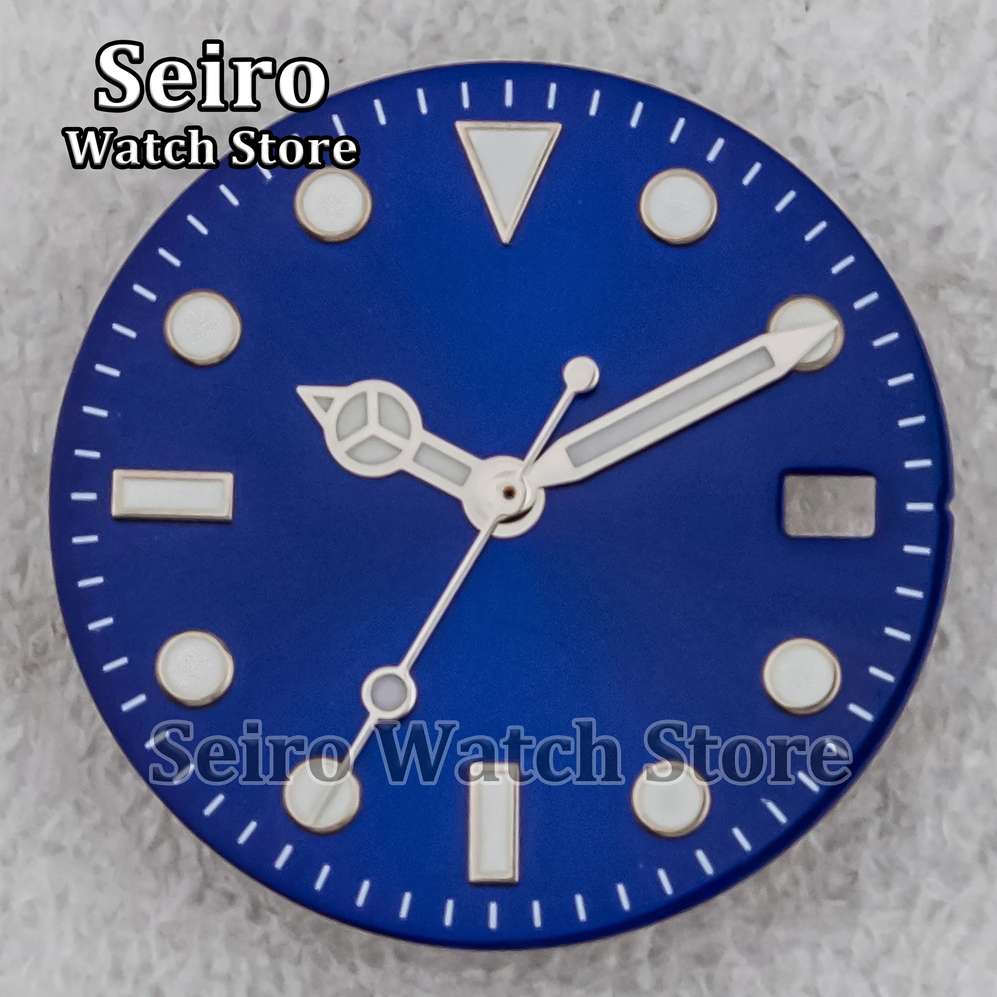 28,5mm nh35 Zifferblatt blau schwarz grün grau rot grün leuchtendes Gesicht Uhrzeiger Nadeln Zeiger für Submariner Ersatz modifiziert