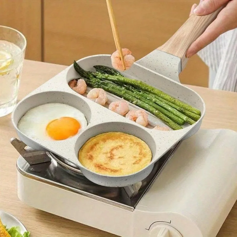 Eierpfannen, kleine Bratpfanne, antihaftbeschichtet, für Eier, 3-teilig, zum Frühstück, Omelettpfanne, Eierbratpfanne, geeignet für Pfannkuchen