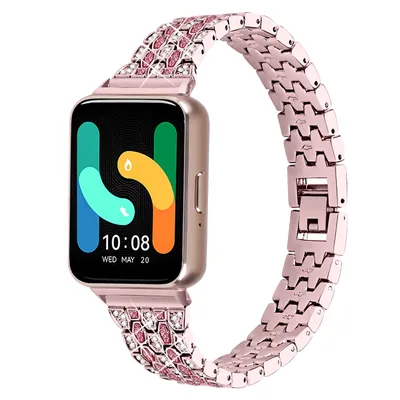 Für Samsung Galaxy Fit 3 Armband Edelstahlband Diamant Fünf-Perlen-Armband Correa für Samsung Galaxy Image