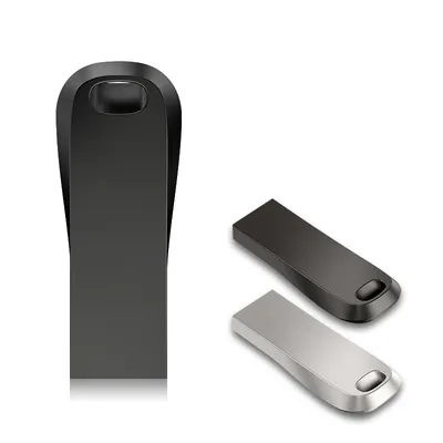 High -capacity speed USB Flash Drives 2.0 128GB 64GB Black Free Keychain Pen Drive 32GB Storage Image