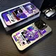 Moda Mewtwo Gengar Anime Custodia per telefono carina per IPhone 16 15 14 13 12 11 Pro Max Nero