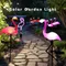Lumière solaire en forme de flamant rose, ornement d'extérieur, lampe de pelouse étanche, lumière de