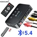 NFC Bluetooth 5.4 Ricevitore Trasmettitore FM Stereo AUX 3.5MM Ottico Coassiale TF/U-Disk Adattatore Wireless Telecomando Per TV PC
