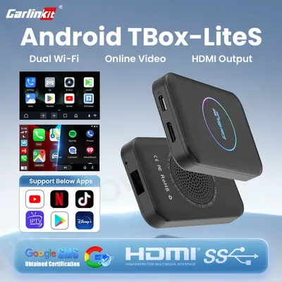 CarlinKit LiteS Android Tv Box Android auto CarPlay Wireless Adatper for Netfilx Youtube IPTV