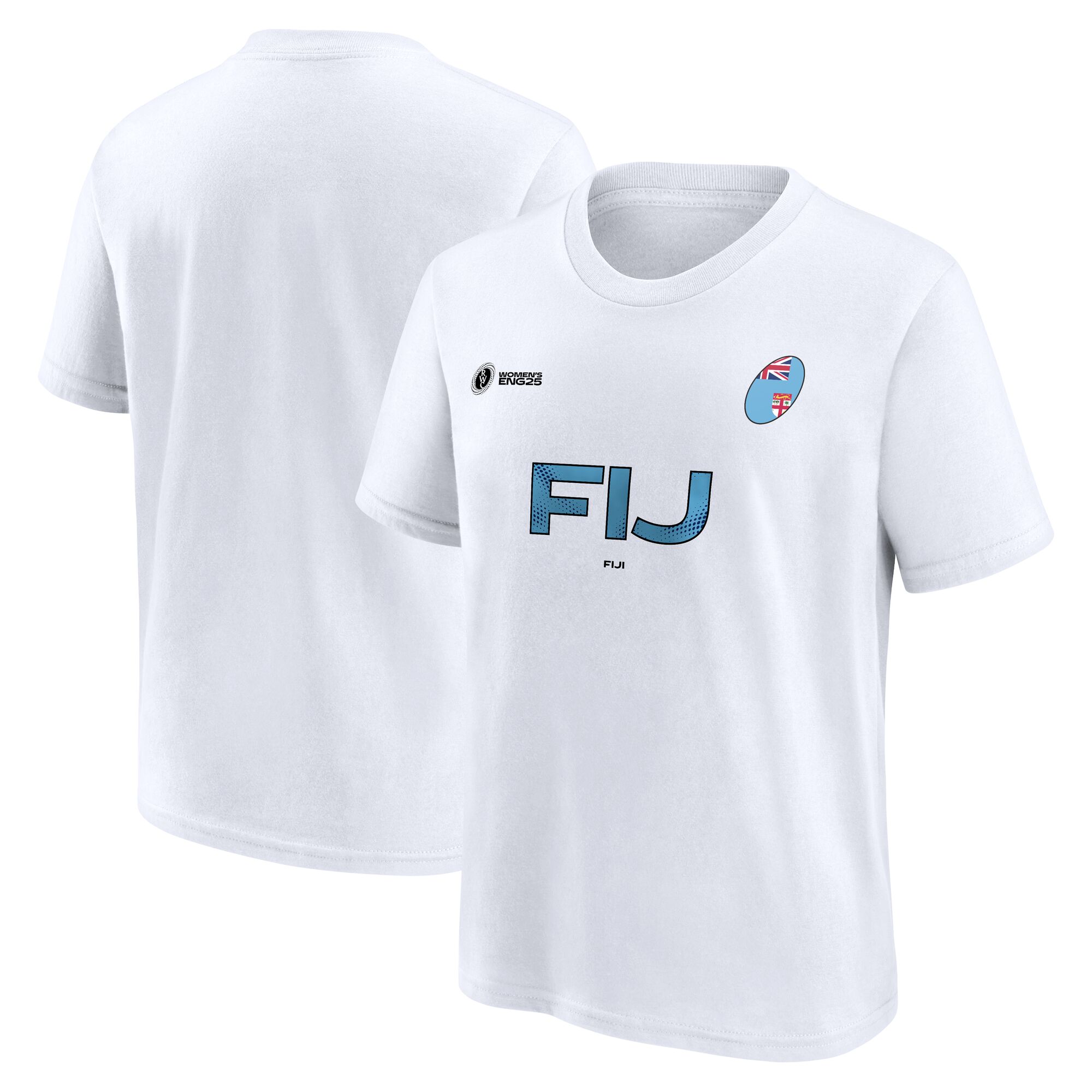 Damen-T-Shirt mit Grafik zur Rugby-Weltmeisterschaft 2025 – Fidschi – Junior Image