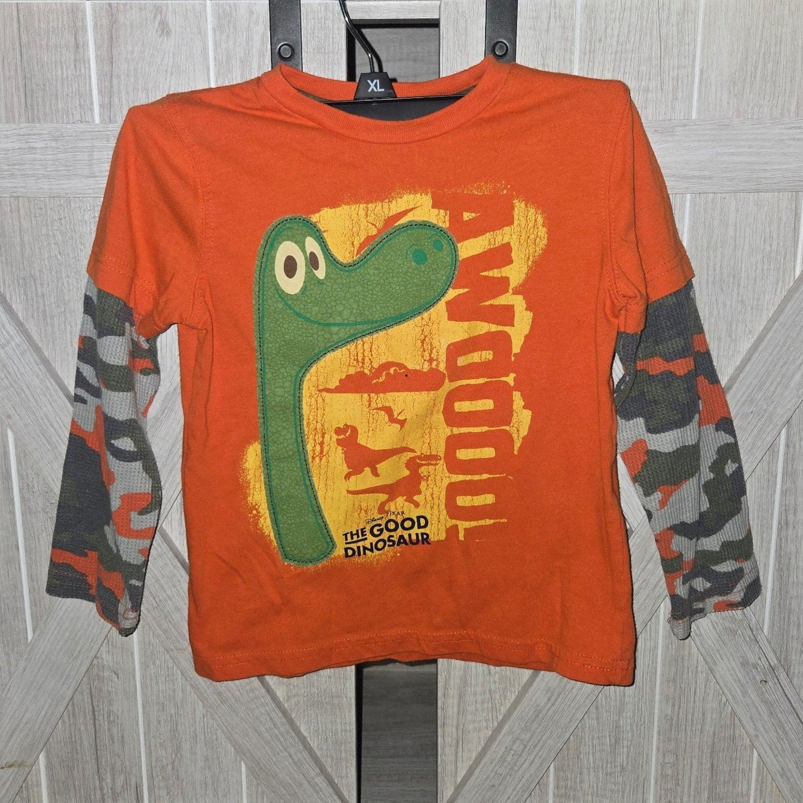 Disney Shirts & Tops | Y2k Kids - Disney The Good Dinosaur Boys Toddler Tee 4 Xs | Color: Orange | Size: 4b