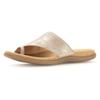Dianette GABOR, Damen, Gr. 44, gold (goldfarben), Ziegenveloursleder, metallic, casual, Schuhe, Keilabsatz, Sommerschuh, Bequemschuh mit Zehenring