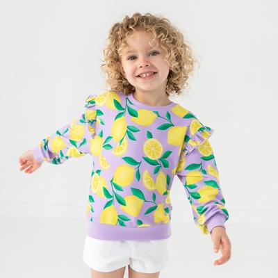 Lavender Sunny Citrus Flutter Crewneck - 5
