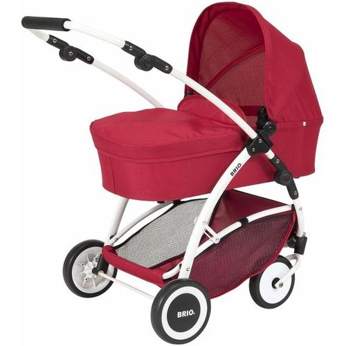 BRIO 24900000 - Kinderwagen Spin rot, Puppenwagen - Brio