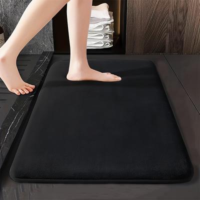 TEMU An Easy-to-, Quick-drying, Machine-washable Flannel Floor Mat, Soft, Comfortable And Durable. Suitable For Use Outside The Shower Room, Next To The Bathtub, Bedroom, And Living Room Image