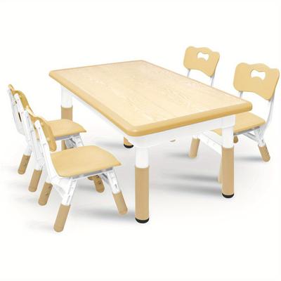 TEMU Table Set With 4 Chairs, Plastic Seating Set, Height Adjustable, Table, Chair Set, Furniture, Multifunctional Seating Set Image