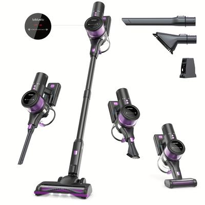 TEMU Lubluelu 3500pa Sitck Vacuum Cleaner 150aw, 4000mah Large Battery, Up To 55 Min , Anti-hair Wrap Brush, 10-in-1 Cordless Vacuum Cleanerfor Pet Hair Hard Floors Carpets Image