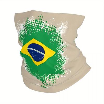 TEMU Brazil Art Thin Wrap Scarf Bandana Neck Gaiter Face Cover Headband Image